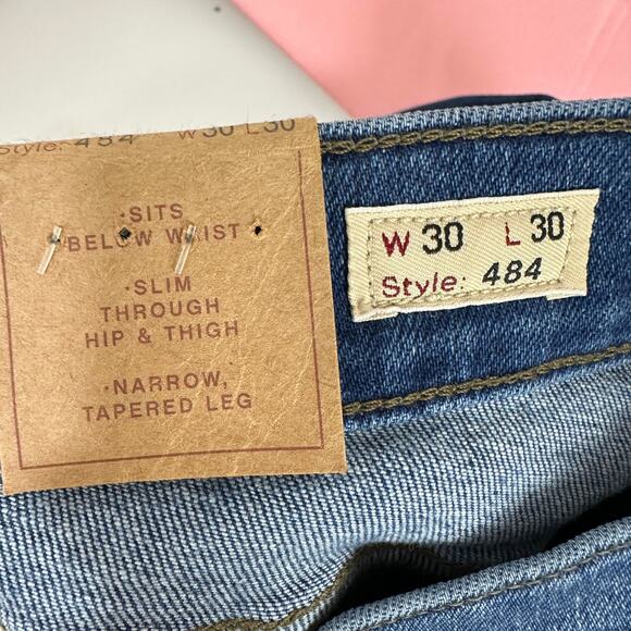 J.Crew 484 Slim Fit Stretch Jean Medium Wash Blue Mid Rise Mens W30 L30 NWT - Picture 7 of 15